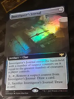Investigator's Journal Extended Art FOIL , Innistrad CV, NM, MTG , FREE SHIPPING - Image 4