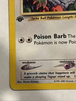 Pokemon TCG Togepi Neo Genesis Unlimited Uncommon Card 51/111 First Edition HP - Image 5