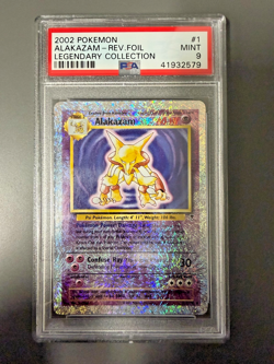PSA 9 Alakazam 2002 Legendary (Collection) 1/110 Reverse Holo Pokemon Card - Image 1