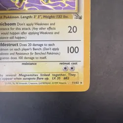 Pokemon Vintage Holo Magneton Fossil 11/62 WotC 1999 - Image 4