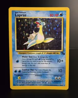 Pokemon TCG - LAPRAS - 10/62 - HOLO - RARE - UNLIMITED - FOSSIL (1999) WOTC - HP - Image 1