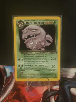 2000 Vintage Pokemon TCG - Dark Weezing 14/82 Team Rocket - Holo Rare - MP - Image 1