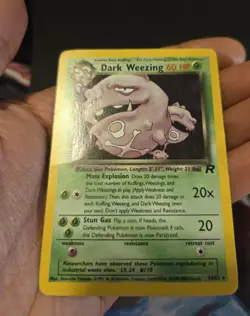 2000 Vintage Pokemon TCG - Dark Weezing 14/82 Team Rocket - Holo Rare - MP - Image 4
