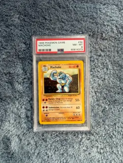1999 Pokemon Game Machoke #34 PSA 8 - Image 1