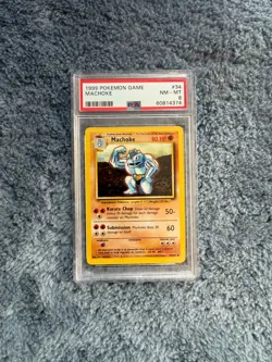 1999 Pokemon Game Machoke #34 PSA 8 - Image 3