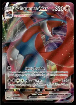 Pokemon TCG SWSH03: Darkness Ablaze #144/189 Salamence VMAX NM - Image 1