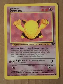 Pokemon Drowzee 54/82 Team Rocket Near Mint See Pictures - Image 1