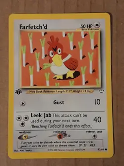 Pokemon Farfetch'd 43/64 1st Edition Neo Revelation LP See Pictures - Image 1
