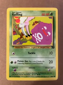 Pokemon Koffing 58/82 Team Rocket Near Mint See Pictures - Image 1
