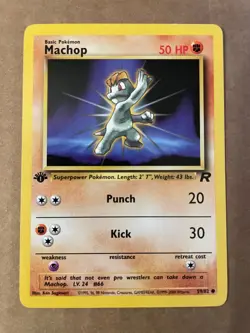Pokemon Machop 59/82 Team Rocket 1st edition NM-Mint See Pictures - Image 1