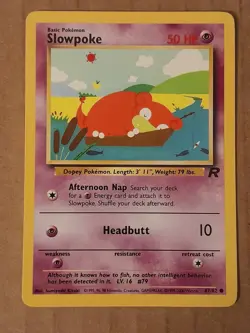 Pokemon Slowpoke 67/82 Team Rocket NM-Mt See Pictures - Image 1