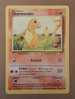 Pokemon Charmander 46/102 Base Set Unlimited NM-Mint See Pictures - Image 1