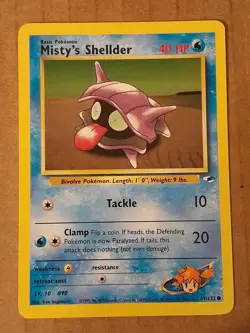 Pokemon Misty's Shellder 89/132 Gym Heroes NM See Pictures - Image 1