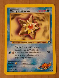 Pokemon Misty's Staryu 98/132 Gym Heroes NM-Mint See Pictures - Image 1