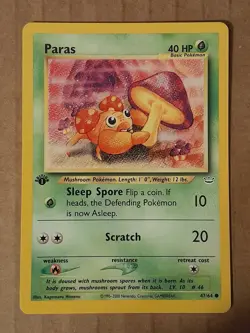 Pokemon Paras 47/64 1st Edition Neo Revelation NM See Pictures - Image 1