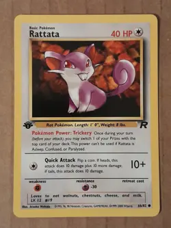 Pokemon Rattata 66/82 Team Rocket 1st edition NM See Pictures - Image 1