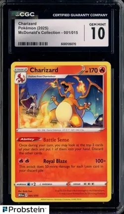 2025 Pokemon McDonald's Collection M24EN #001/015 Charizard CGC 10 GEM MINT - Image 1
