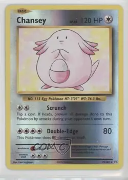 Chansey Reverse Foil Pokemon XY Evolutions 20th Anniversary #70 - Image 1