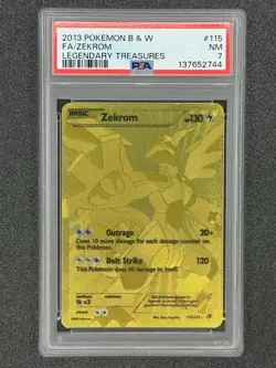 2013 Pokemon B & W FA/ Zekrom Legendary Treasures #115 NM PSA 7 - Image 1
