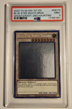 2022 YU-GI-OH! 2nd HAUNTING Blue Eyes White Dragon GFP2-EN175 Ghost Rare PSA 9 - Image 3