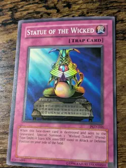 YU-GI-OH STATUE OF THE WICKED PGD-046 SUPER RARE LP - Image 1