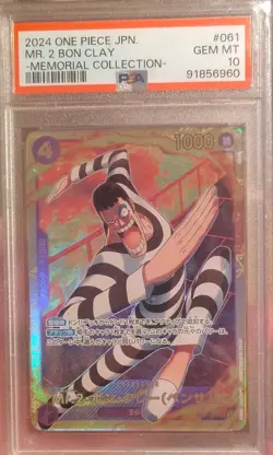 One Piece Mr. 2 Bon Clay 2024 Memorial Collection 061 Foil PSA 10 Japanese - Image 1