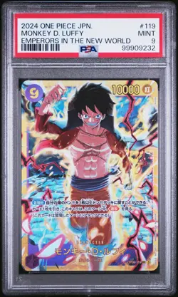 PSA 9 MINT JAPANESE ONE PIECE 2024 Monkey D. Luffy OP09-119 A NEW EMPEROR - Image 1