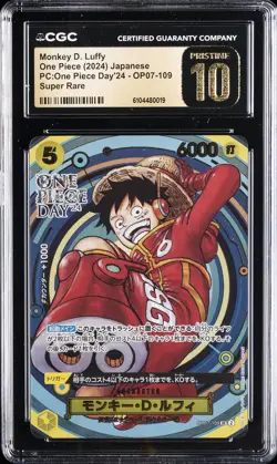 2024 ONE PIECE JPN PC ONE PIECE DAY 24 SUPER RARE MONKEY D. LUFFY CGC 10 PERFECT - Image 1