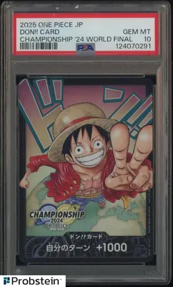 2025 One Piece JPN Championship '24 World Final Don!! Card Monkey D Luffy PSA 10 - Image 1