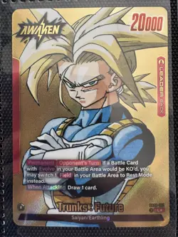 Trunks : Future -SB02-001 (Alt art) Leader Dragon Ball Super Card Game - Image 1