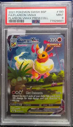 Flareon VMAX SWSH180 SWSH: Sword & Shield Promo Cards Holo PSA 9 - Image 1