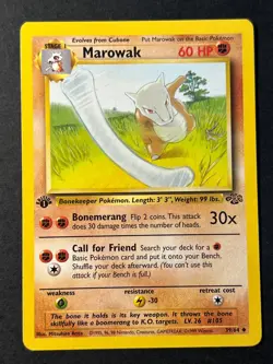 Marowak 39/64 1st Edition Jungle - WOTC Pokemon Card LP - Image 1