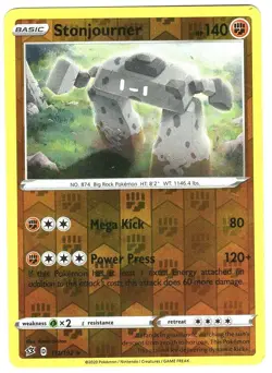 Stonjourner Reverse Holo #111 Rebel Clash Pokemon Card Galar Rare Holo Foil - Image 1