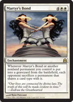 Commander Martyr's Bond x1 Moderate Play, English Magic Mtg M:tG - Image 1