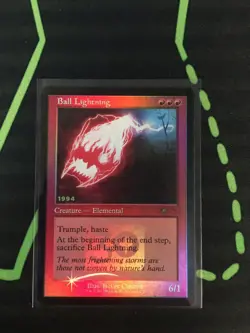 MTG Magic The Gathering Ball Lightning Foil Retro Frame Promo Commander - Image 1