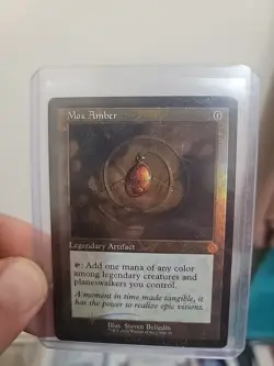 MTG Magic: The Brothers' War 2022 Mox Amber Retro Frame Foil Card #35 - Image 1