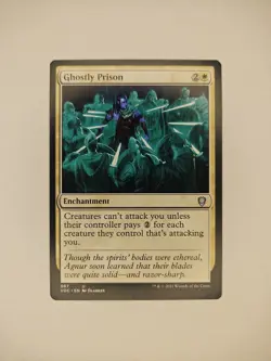 Magic the Gathering Ghostly Prison Commander Crimson Vow Regular Card - Image 1