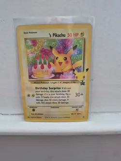 Pokemon Pikachu Celebrations Birthday Surprise 25th Anniversary Promo Card - Image 1