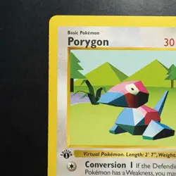 Pokemon Vintage First Edition Porygon 039/102 Base Set (Shadowless) Wotc 1999 - Image 2