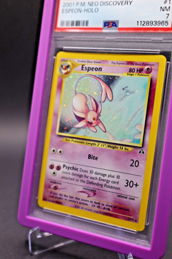 2001 Pokemon - Espeon - Holo Rare - Neo Discovery #1 - PSA 7 NM - Image 5
