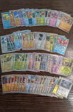 Lot of 134 Pokeball reverse holo Pokemon cards - Prismatic, BB WF Poke ball mix - Image 1