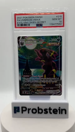 2021 Pokemon SWSH Evolving Skies Secret #215 FA Umbreon VMAX PSA 10 GEM MINT - Image 2