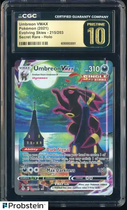 2021 Pokemon Evolving Skies #215/203 Umbreon Vmax SR Holo CGC 10 PRISTINE - Image 1