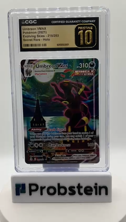 2021 Pokemon Evolving Skies #215/203 Umbreon Vmax SR Holo CGC 10 PRISTINE - Image 2