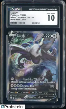 2022 Pokemon Silver Tempest #186/195 Lugia V UR Holo CGC 10 GEM MINT - Image 1