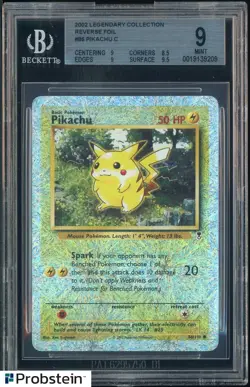 2002 Pokemon Legendary Collection Reverse Holo Foil #86 Pikachu C BGS 9 MINT - Image 1
