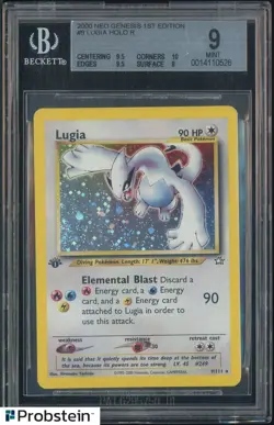 2000 Pokemon Neo Genesis 1st Edition #9 Lugia - Holo BGS 9 MINT - Image 1