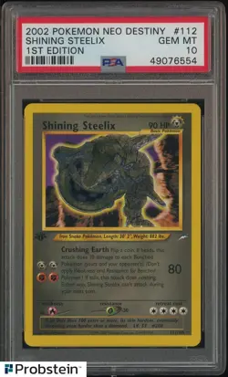2002 Pokemon Neo Destiny #112 Shining Steelix 1st Edition PSA 10 GEM MINT - Image 1