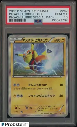 2016 Pokemon Japanese XY Promo Special Pack #247 Pikachu Libre Holo PSA 10 - Image 1