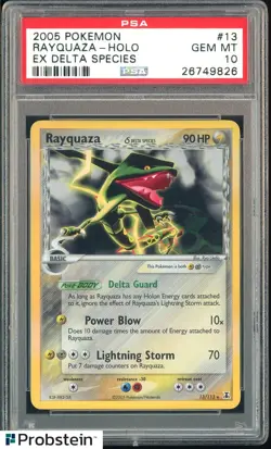 2005 Pokemon Ex Delta Species #13 Rayquaza Holo PSA 10 GEM MINT - Image 1
